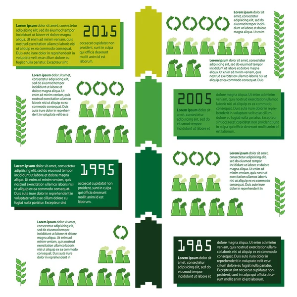 Ökologie Infografik. Pixelkunst — Stockvektor