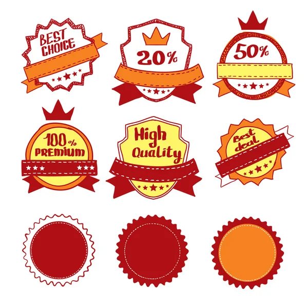 Set of Sale labels — Stock Vector