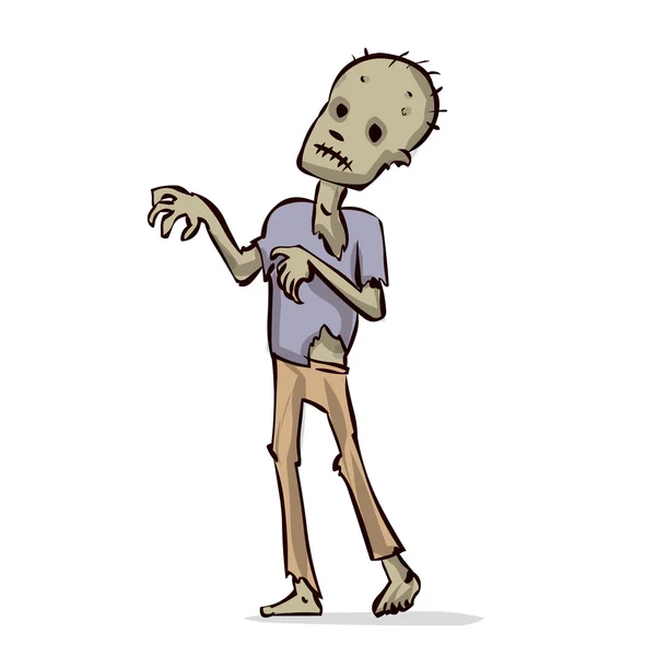 Hand dras hungriga skrämmande zombie. — Stock vektor