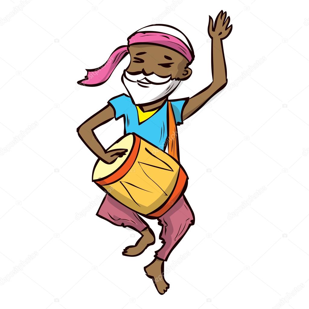 Man with a drum. Celebrating holi festival. Stock Vector Image by ©dergriza #107726682 Man with a drum. Celebrating holi festival. Stock Vector Image by ©dergriza #107726682