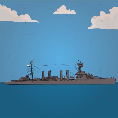 2. Dünya Savaşı beri Rus savaş gemisi. 