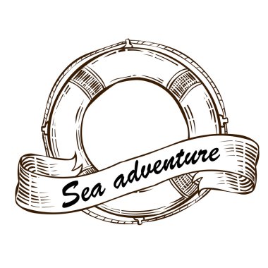 Seviyelendirilmiş elle çizilmiş lifebuoy
