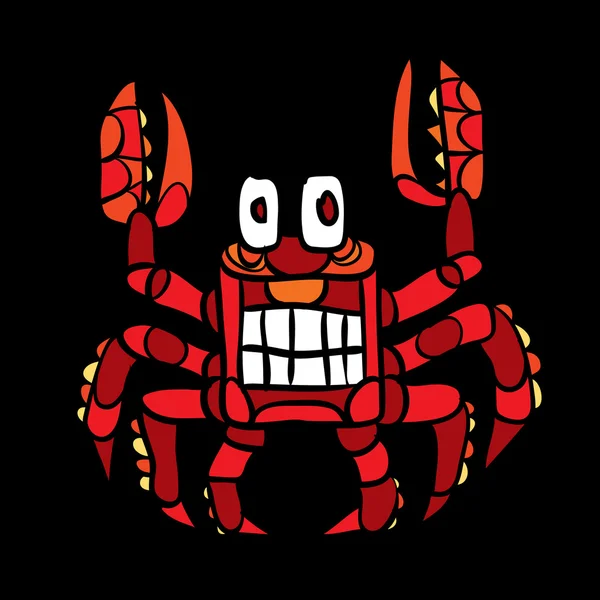 Handgezeichnete Krabbe — Stockvektor