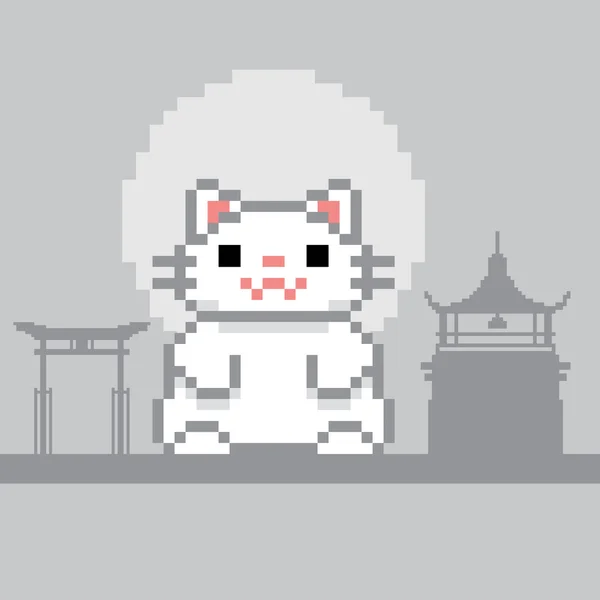 Banner de Japón. Pixel arte — Archivo Imágenes Vectoriales