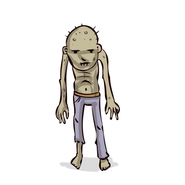 Dessiné à la main faim zombie effrayant . — Image vectorielle