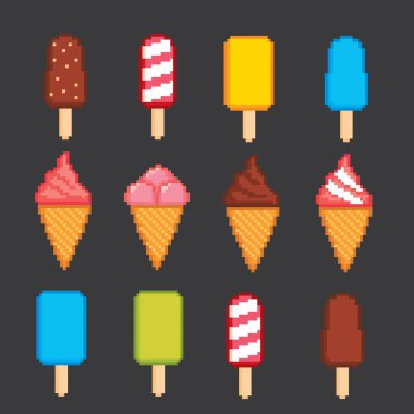 Dondurma piksel simgeler kümesi