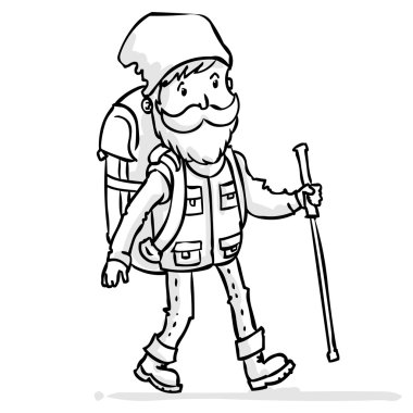 Bir sırt çantası ile deneyimli Gezgin