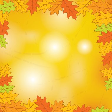 Yapraklı sonbahar arkaplanı