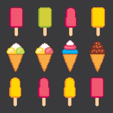 Dondurma piksel simgeler kümesi