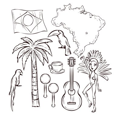 Brezilya kültür sembol seti