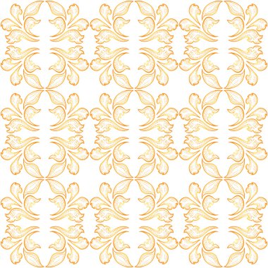 Elle çizilmiş vintage desen