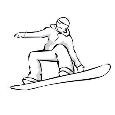 Aşırı atlama snowboarder 
