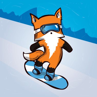 Şirin fox snowboarder.