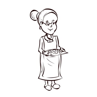 Yaşlı kadın çizgi film karakteri