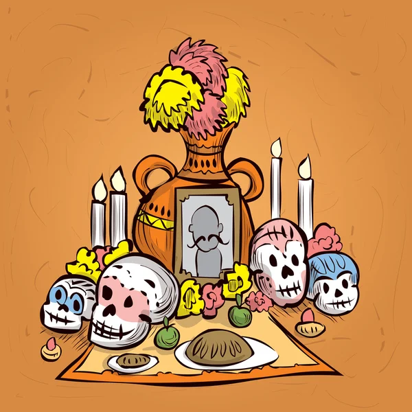 Dia de Muertos. Meksika geleneği. 
