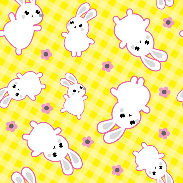 卡哇伊复活节兔子 — 图库矢量图片