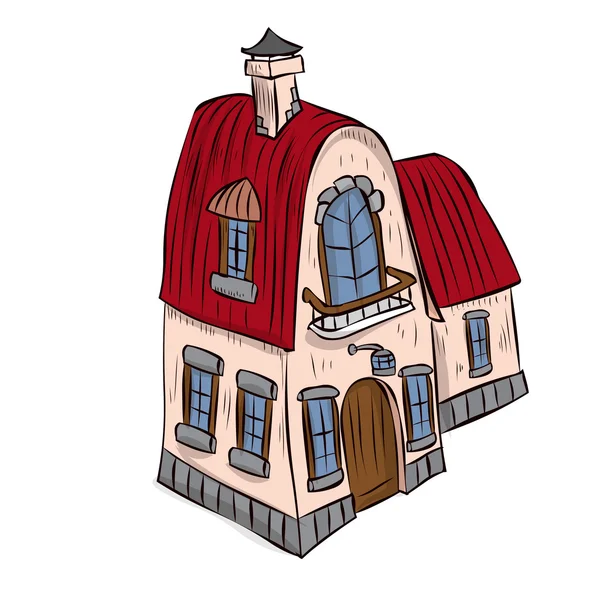 Fantasy cartoon Maison de conte de fées — Image vectorielle