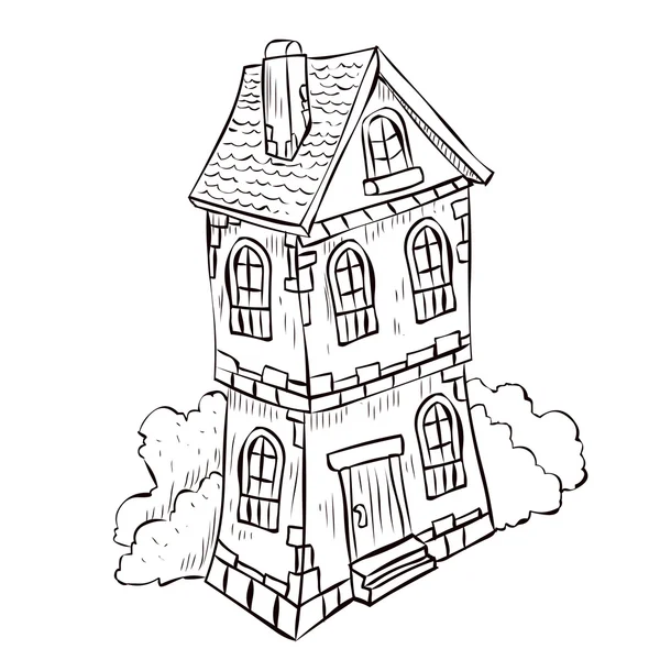 Fantasy cartoon sprookje huis — Stockvector