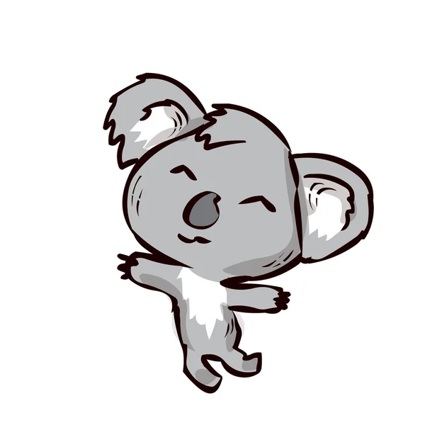 Carino koala cartone animato illustrazione . — Vettoriale Stock