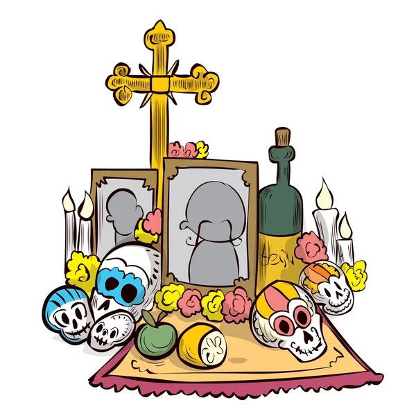 Dia de Muertos. Mexicaanse traditie. — Stockvector