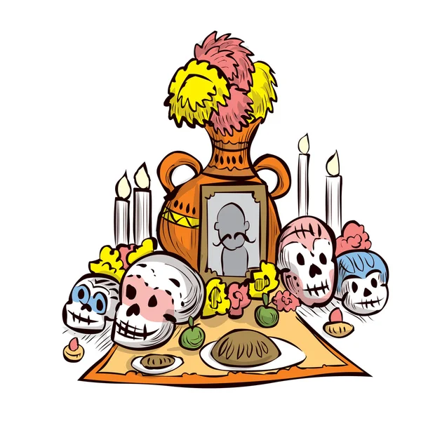 Dia de Muertos. Mexicaanse traditie. — Stockvector