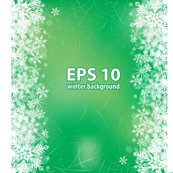 Tarjeta de tema de copo de nieve colorido — Vector de stock