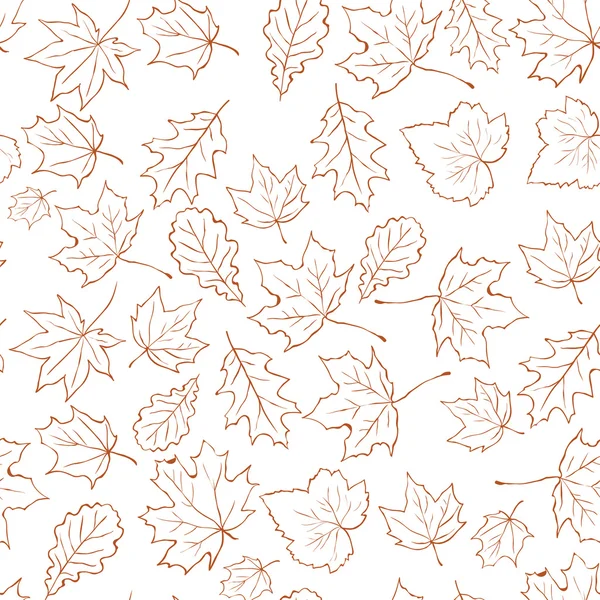 Fondo de otoño con hojas — Archivo Imágenes Vectoriales