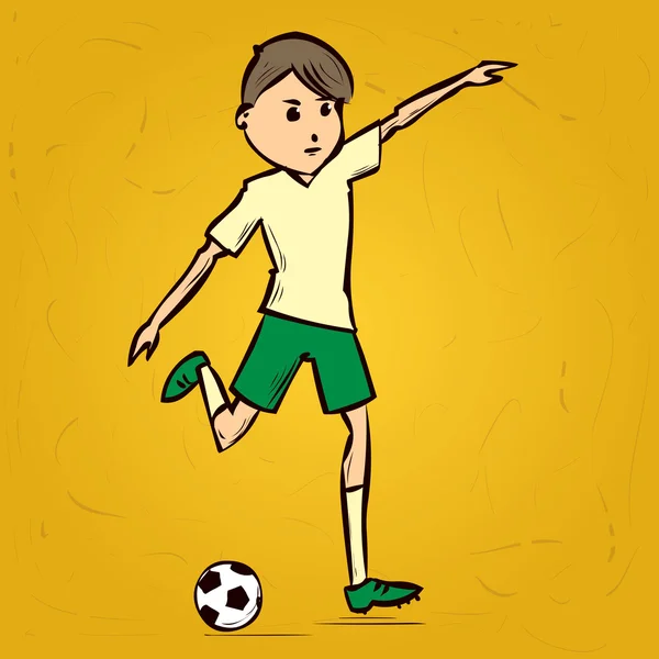 Karikatür futbolcu — Stok Vektör