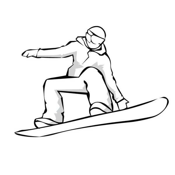 Snowboarder Extreme Jumping — Image vectorielle