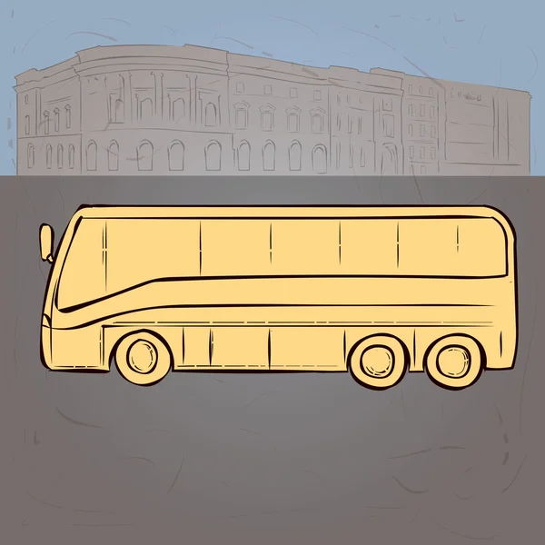 Autobus moderne dessiné à la main . — Image vectorielle