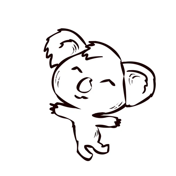 Illustration de dessin animé koala mignon . — Image vectorielle