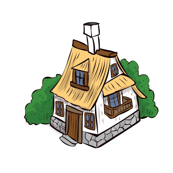 Fantasy Kreslené pohádky dům — Stockový vektor