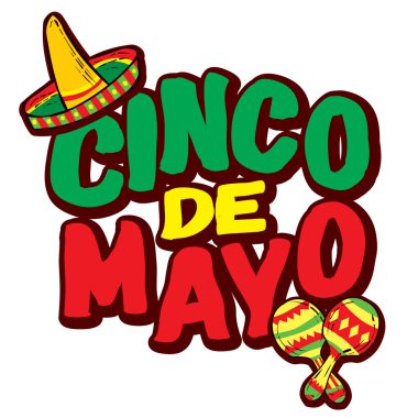 Cinco De Mayo el çizilmiş yazı