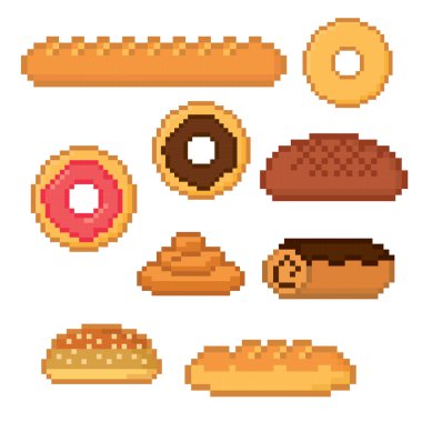 Ekmek ve pasta Icons set