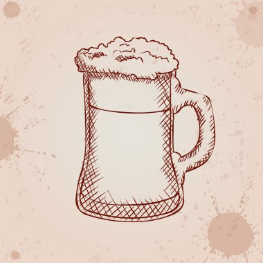 Bira kupa köpük ile özetlenen