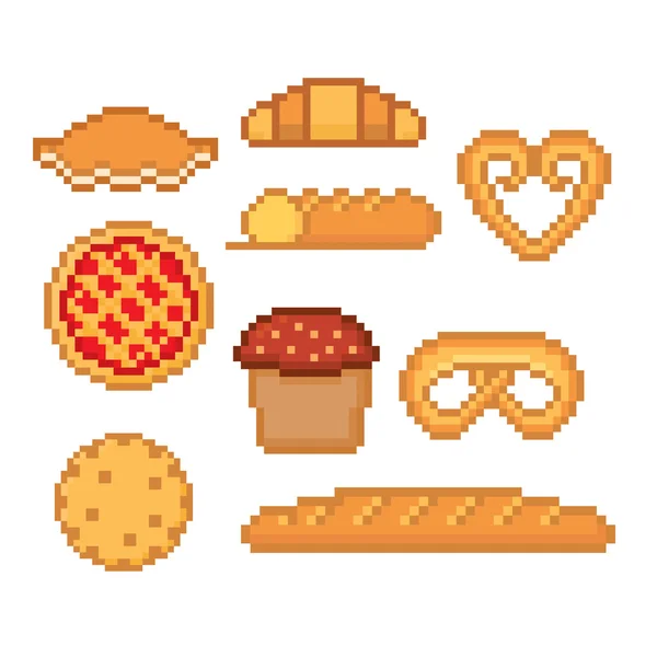 Bakkerij en patisserie icons set — Stockvector