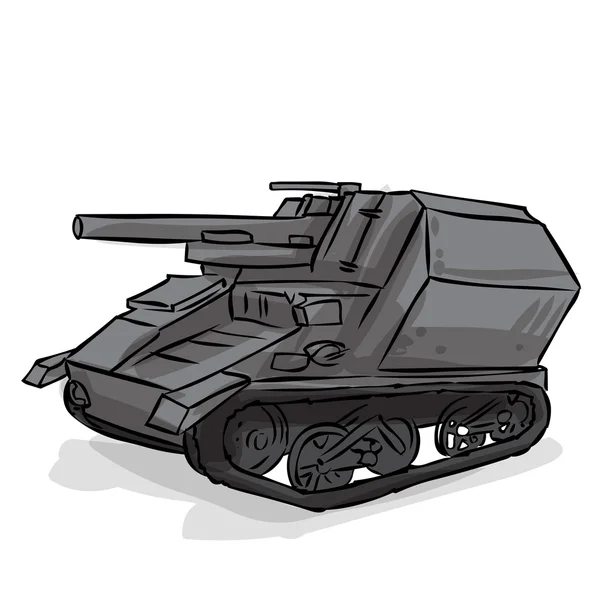 Artillerie automotrice allemande Hummel — Image vectorielle