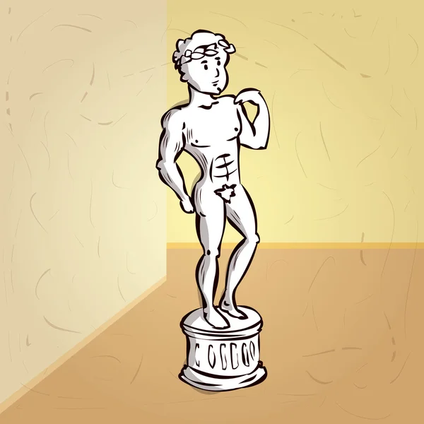 Statue classique d'un homme . — Image vectorielle