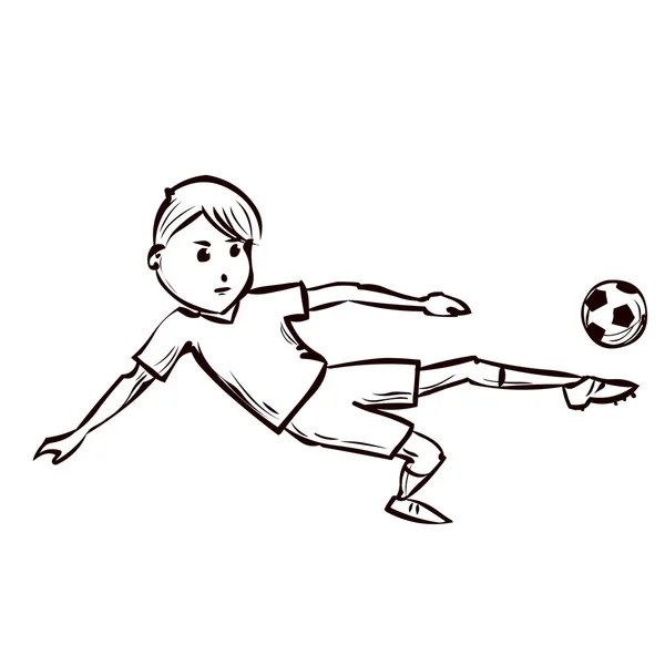 Kreslený fotbalista — Stockový vektor