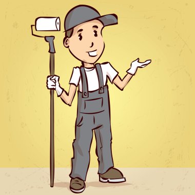 Çizgi film profesyonel ressam