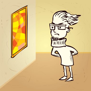 Sanat eleştirmeni soyut resme benziyor