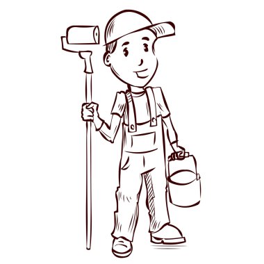 Profesyonel ressam karakteri