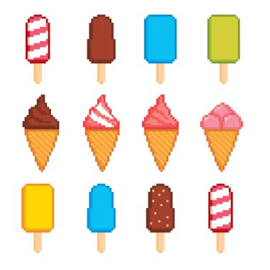 Dondurma piksel simgeler kümesi