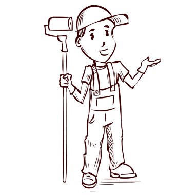 Profesyonel ressam karakteri