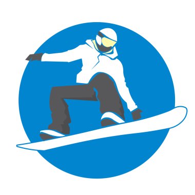 Aşırı atlama snowboarder 