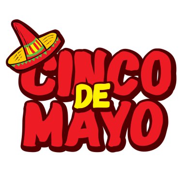 Cinco De Mayo el çizilmiş yazı
