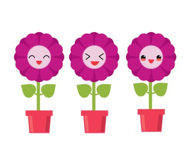 Sevimli mor çiçekler