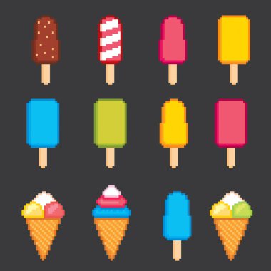 Dondurma piksel simgeler kümesi