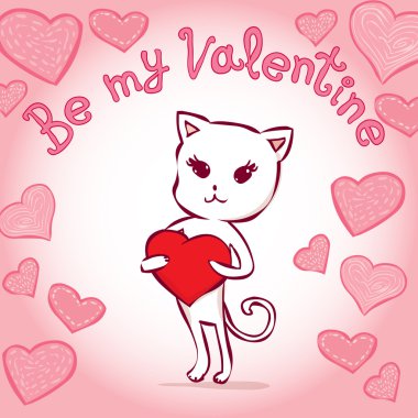 karikatür Sevgililer günü kartı