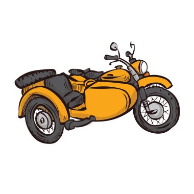 Vintage Bisiklet ve motosiklet sepeti. 